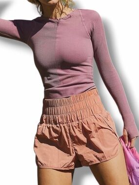 Free People Movement Brushed Apricot The Way Home Shorts Size Large